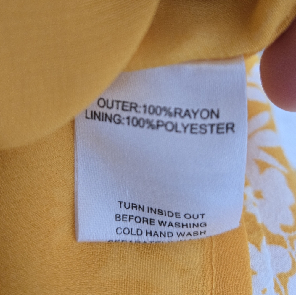 Sabo Floral Yellow Milkmaid Puff Sleeves Mini Dress size XS - Picture 5 of 12